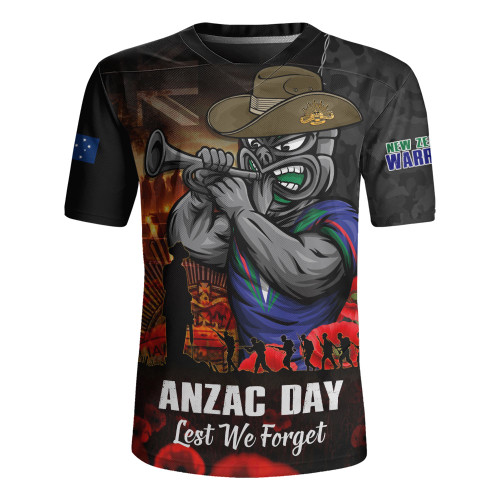 New Zealand Warriors Rugby Jersey Anzac Day Rising Dawn Ceremony Lest We Forget Courage