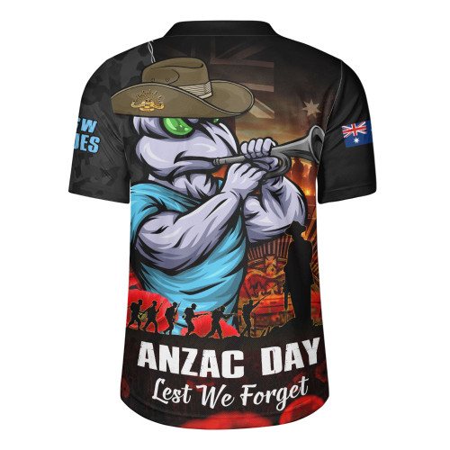 New South Wales Blues Rugby Jersey Anzac Day Rising Dawn Ceremony Lest We Forget Courage