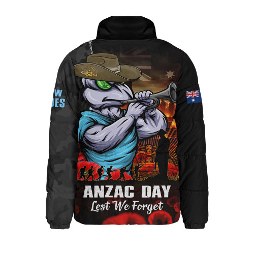 New South Wales Blues Padded Jacket Anzac Day Rising Dawn Ceremony Lest We Forget Courage