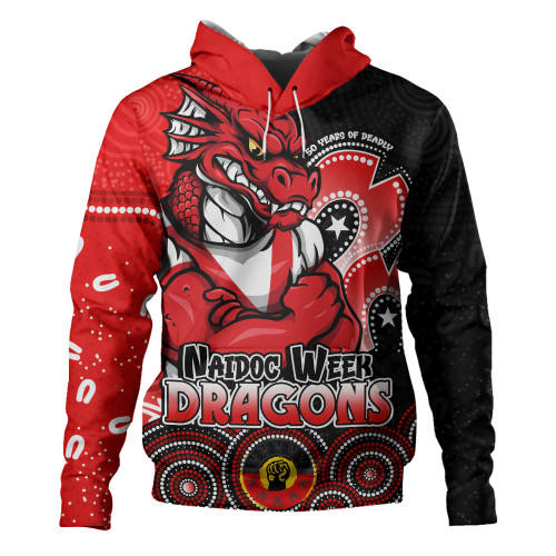 St. George Illawarra Dragons Hoodie NAIDOC Week 50 Years Of Deadly Indigenous Pattern