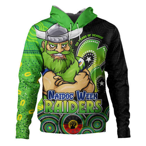 Canberra Raiders Hoodie NAIDOC Week 50 Years Of Deadly Indigenous Pattern