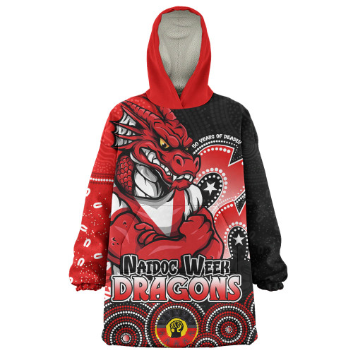 St. George Illawarra Dragons Snug Hoodie NAIDOC Week 50 Years Of Deadly Indigenous Pattern