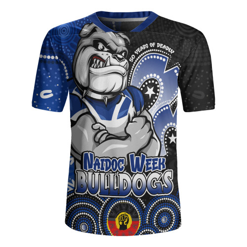 Canterbury-Bankstown Bulldogs Rugby Jersey NAIDOC Week 50 Years Of Deadly Indigenous Pattern