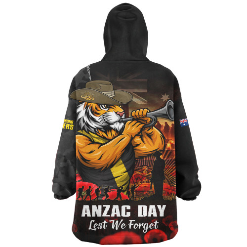 Richmond Snug Hoodie ANZAC Day Lest We Forget Red Poppy And Honor The Brave Tribute
