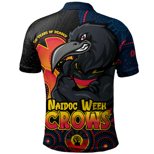 Adelaide Crows Polo Shirt NAIDOC Week Aboriginal Culture And Spirit Of Pride Design