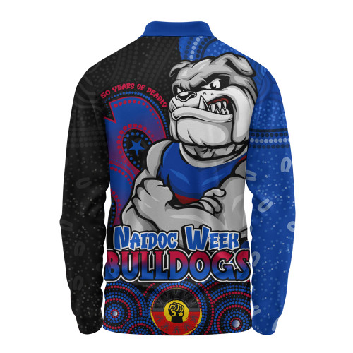 Western Bulldogs Long Sleeve Polo Shirt NAIDOC Week Aboriginal Culture And Spirit Of Pride Design