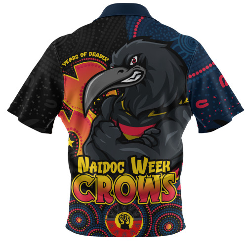 Adelaide Crows Zip Polo Shirt NAIDOC Week Aboriginal Culture And Spirit Of Pride Design