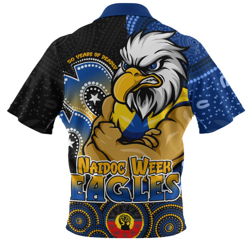West Coast Eagles Zip Polo Shirt NAIDOC Week Aboriginal Culture And Spirit Of Pride Design