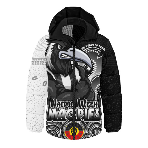 Collingwood Hooded Padded Jacket NAIDOC Week Aboriginal Culture And Spirit Of Pride Design