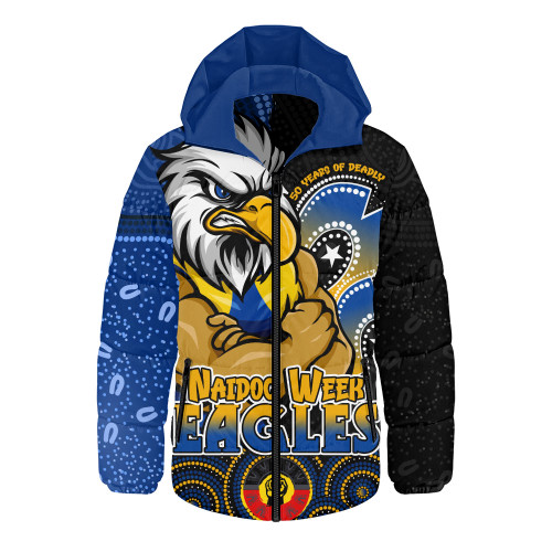 West Coast Eagles Hooded Padded Jacket NAIDOC Week Aboriginal Culture And Spirit Of Pride Design