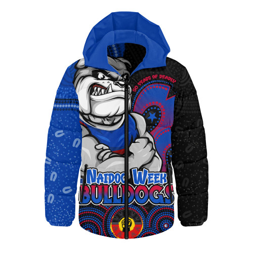 Western Bulldogs Hooded Padded Jacket NAIDOC Week Aboriginal Culture And Spirit Of Pride Design