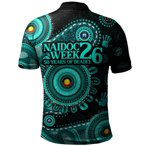 Indigenous Australian Aboriginal Polo Shirt Naidoc Week 2026 50 Years Of Deadly Circle Of Memory Pathways