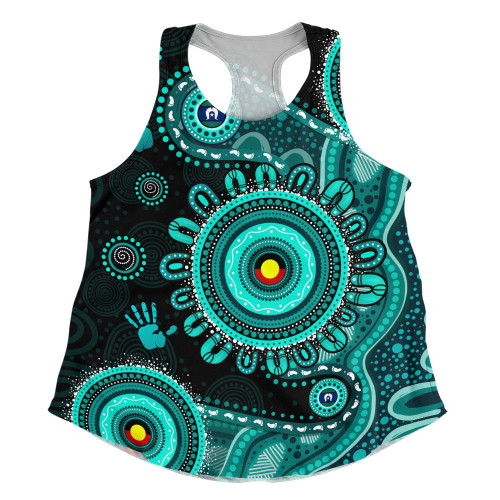 Indigenous Australian Aboriginal Women Racerback Singlet Naidoc Week 2026 50 Years Of Deadly Circle Of Memory Pathways