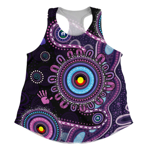 Indigenous Australian Aboriginal Women Racerback Singlet Naidoc Week 2026 50 Years Of Deadly Circle Of Memory Pathways