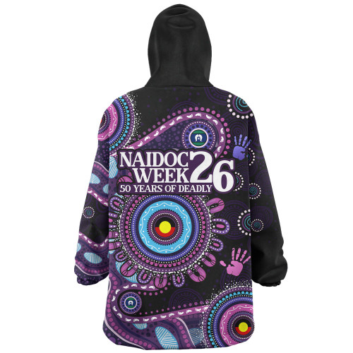 Indigenous Australian Aboriginal Snug Hoodie Naidoc Week 2026 50 Years Of Deadly Circle Of Memory Pathways