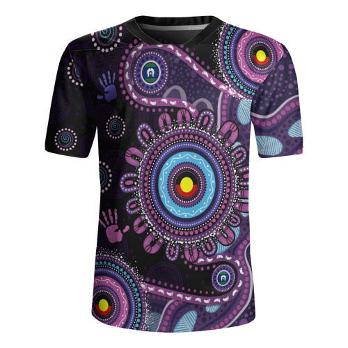 Indigenous Australian Aboriginal Rugby Jersey Naidoc Week 2026 50 Years Of Deadly Circle Of Memory Pathways
