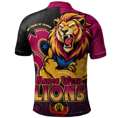 Brisbane Lions Polo Shirt NAIDOC Week Aboriginal Culture And Spirit Of Pride Design