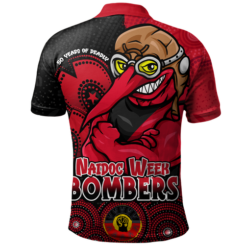 Essendon Polo Shirt NAIDOC Week Aboriginal Culture And Spirit Of Pride Design