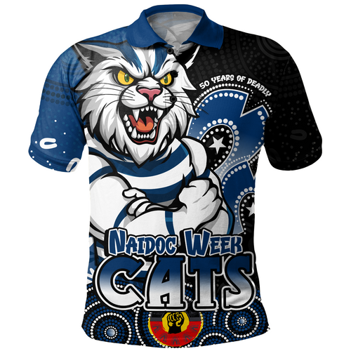 Geelong Cats Polo Shirt NAIDOC Week Aboriginal Culture And Spirit Of Pride Design