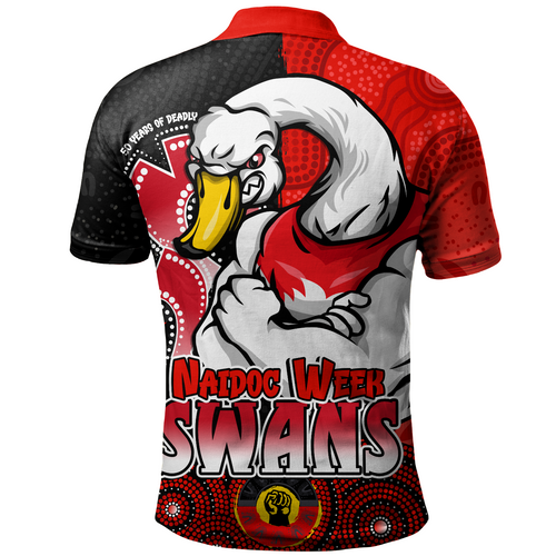 Sydney Swans Polo Shirt NAIDOC Week Aboriginal Culture And Spirit Of Pride Design