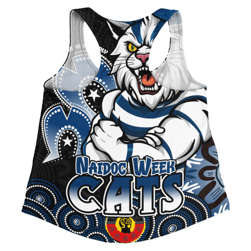 Geelong Cats Women Racerback Singlet NAIDOC Week Aboriginal Culture And Spirit Of Pride Design