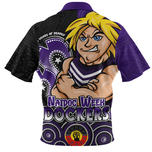 Fremantle Zip Polo Shirt NAIDOC Week Aboriginal Culture And Spirit Of Pride Design