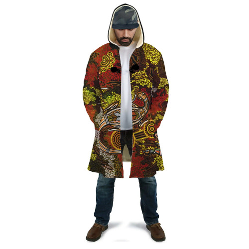 [Custom] Australia Aboriginal Cloak - Kangaroo and Lizard Dot Painting Art