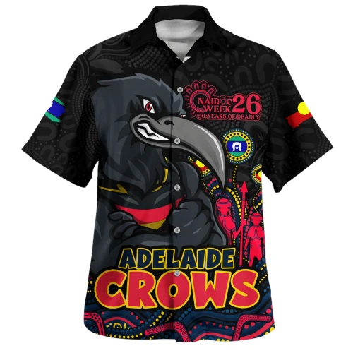 Adelaide Crows Hawaiian Shirt Naidoc Week Aboriginal Spirit Power Through Generations