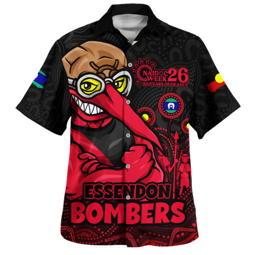 Essendon Hawaiian Shirt Naidoc Week Aboriginal Spirit Power Through Generations