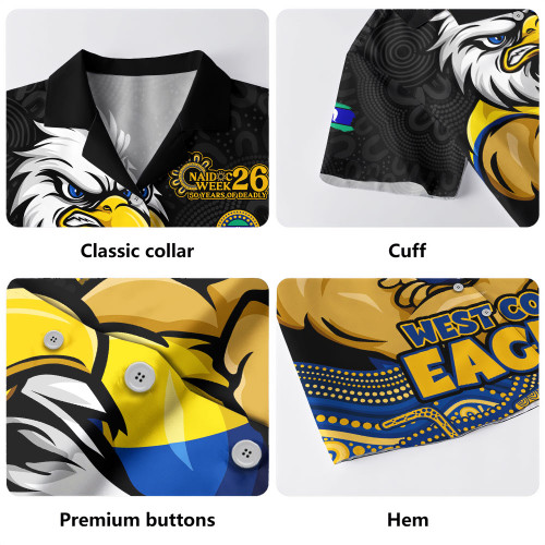 West Coast Eagles Hawaiian Shirt Naidoc Week Aboriginal Spirit Power Through Generations