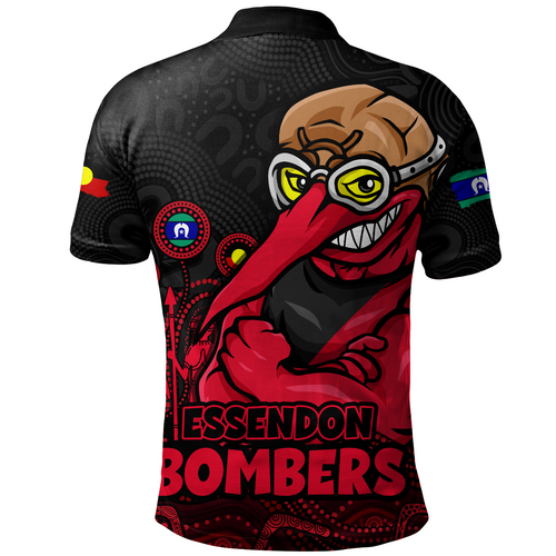 Essendon Polo Shirt Naidoc Week Aboriginal Spirit Power Through Generations
