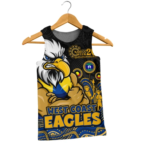 West Coast Eagles Men Singlet Naidoc Week Aboriginal Spirit Power Through Generations