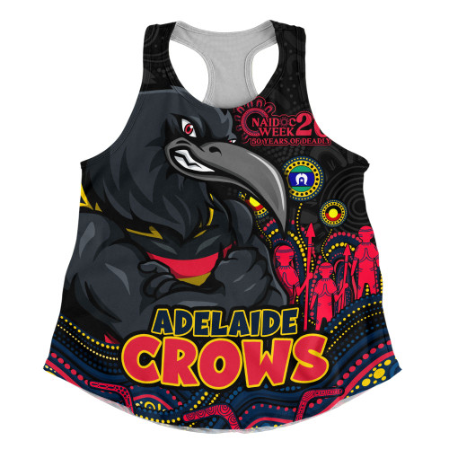 Adelaide Crows Women Racerback Singlet Naidoc Week Aboriginal Spirit Power Through Generations