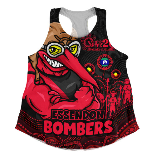 Essendon Women Racerback Singlet Naidoc Week Aboriginal Spirit Power Through Generations