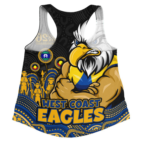 West Coast Eagles Women Racerback Singlet Naidoc Week Aboriginal Spirit Power Through Generations
