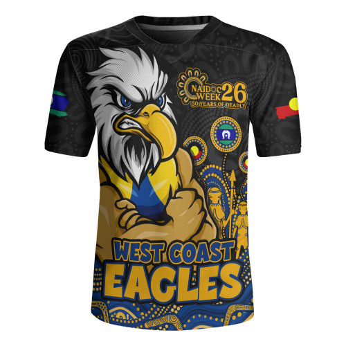 West Coast Eagles Rugby Jersey Naidoc Week Aboriginal Spirit Power Through Generations