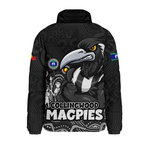 Collingwood Padded Jacket Naidoc Week Aboriginal Spirit Power Through Generations