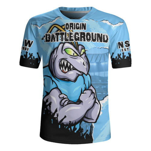 New South Wales Blues Rugby Jersey Origin Battleground Game Day Clash