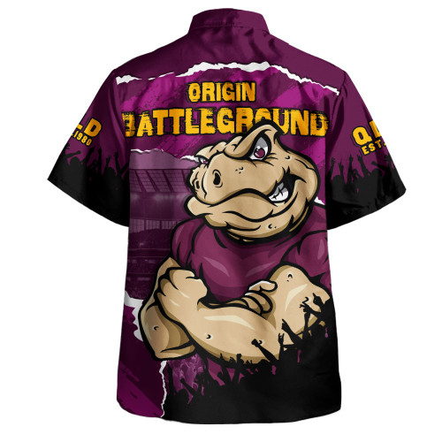 Queensland Maroons Hawaiian Shirt Origin Battleground Game Day Clash