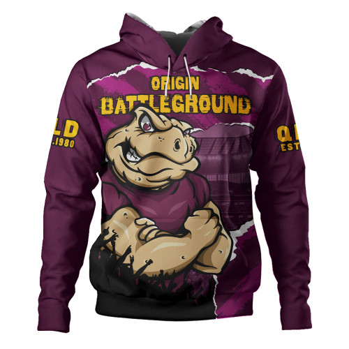 Queensland Maroons Hoodie Origin Battleground Game Day Clash