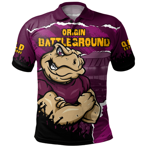Queensland Maroons Polo Shirt Origin Battleground Game Day Clash