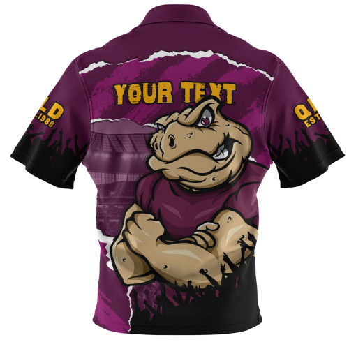 Queensland Maroons Zip Polo Shirt Origin Battleground Game Day Clash