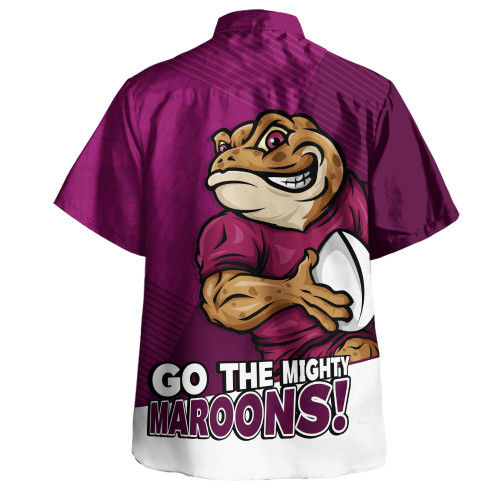 Queensland Maroons Hawaiian Shirt Battle Forged Origin Strength