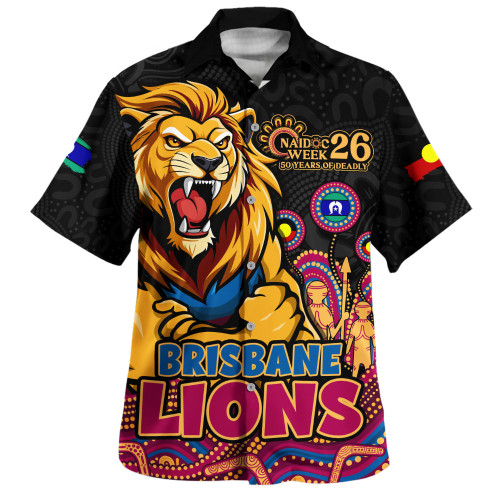 Brisbane Lions Hawaiian Shirt Naidoc Week Aboriginal Spirit Power Through Generations