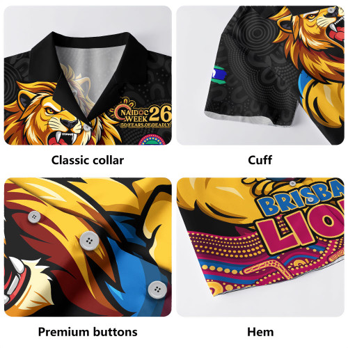 Brisbane Lions Hawaiian Shirt Naidoc Week Aboriginal Spirit Power Through Generations