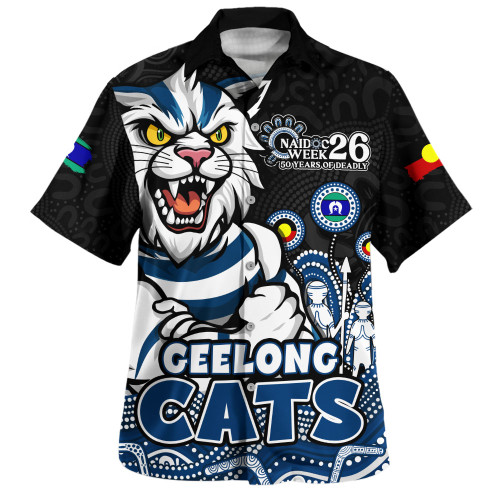 Geelong Cats Hawaiian Shirt Naidoc Week Aboriginal Spirit Power Through Generations