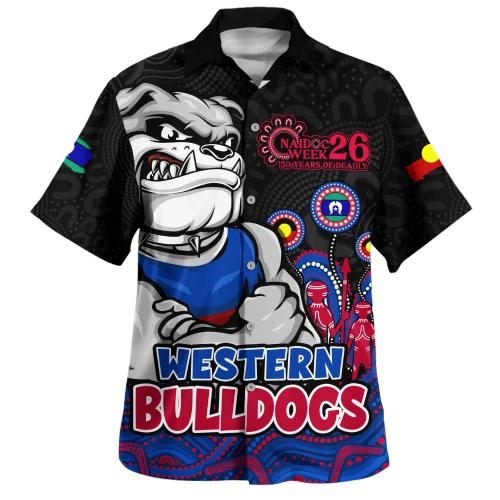Western Bulldogs Hawaiian Shirt Naidoc Week Aboriginal Spirit Power Through Generations