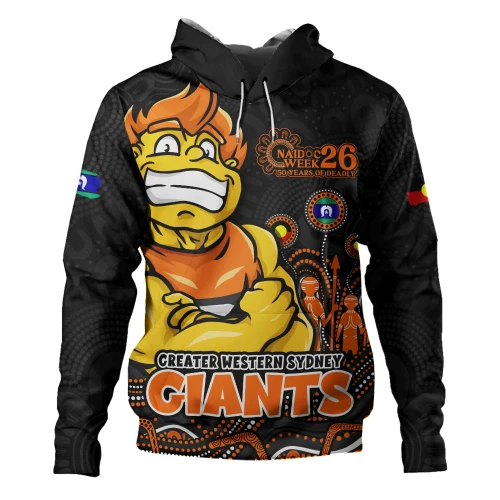 GWS GIANTS Hoodie Naidoc Week Aboriginal Spirit Power Through Generations