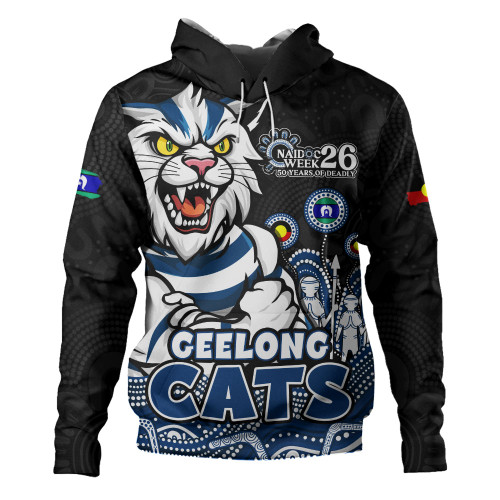 Geelong Cats Hoodie Naidoc Week Aboriginal Spirit Power Through Generations