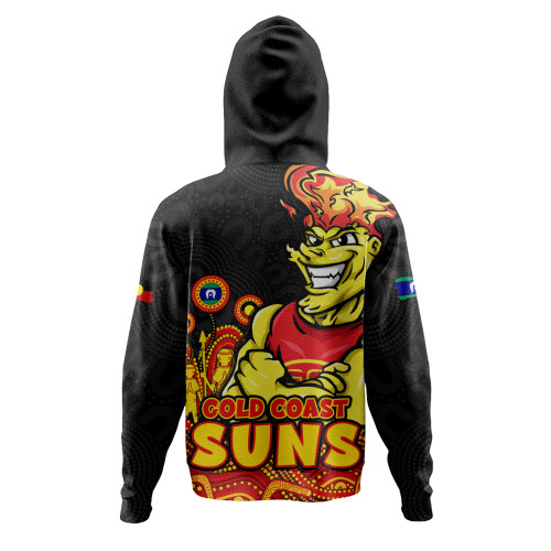 Gold Coast SUNS Hoodie Naidoc Week Aboriginal Spirit Power Through Generations